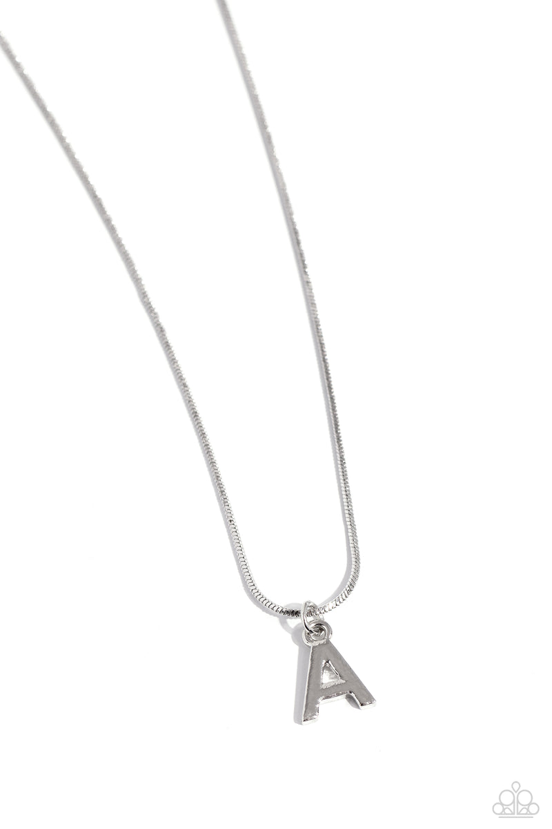 A on sale silver necklace