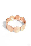 Rippling Record Rose Gold Bracelet-Jewelry-Paparazzi Accessories-Ericka C Wise, $5 Jewelry Paparazzi accessories jewelry ericka champion wise elite consultant life of the party fashion fix lead and nickel free florida palm bay melbourne