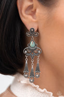 Revered Rustic Blue Earrings-Jewelry-Paparazzi Accessories-Ericka C Wise, $5 Jewelry Paparazzi accessories jewelry ericka champion wise elite consultant life of the party fashion fix lead and nickel free florida palm bay melbourne