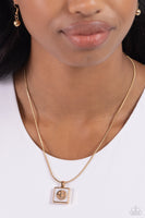 Smiley Season Gold Necklace-Jewelry-Paparazzi Accessories-Ericka C Wise, $5 Jewelry Paparazzi accessories jewelry ericka champion wise elite consultant life of the party fashion fix lead and nickel free florida palm bay melbourne