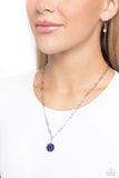 Lunar Liaison Blue Necklace-Jewelry-Paparazzi Accessories-Ericka C Wise, $5 Jewelry Paparazzi accessories jewelry ericka champion wise elite consultant life of the party fashion fix lead and nickel free florida palm bay melbourne