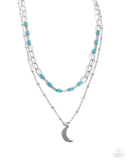 Lunar Lucidity Blue Necklace-Jewelry-Paparazzi Accessories-Ericka C Wise, $5 Jewelry Paparazzi accessories jewelry ericka champion wise elite consultant life of the party fashion fix lead and nickel free florida palm bay melbourne