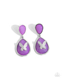 Bright This Sway Purple Earrings-Jewelry-Paparazzi Accessories-Ericka C Wise, $5 Jewelry Paparazzi accessories jewelry ericka champion wise elite consultant life of the party fashion fix lead and nickel free florida palm bay melbourne