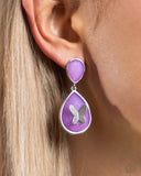 Bright This Sway Purple Earrings-Jewelry-Paparazzi Accessories-Ericka C Wise, $5 Jewelry Paparazzi accessories jewelry ericka champion wise elite consultant life of the party fashion fix lead and nickel free florida palm bay melbourne