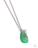 Sea Glass Stash Green Necklace-Jewelry-Paparazzi Accessories-Ericka C Wise, $5 Jewelry Paparazzi accessories jewelry ericka champion wise elite consultant life of the party fashion fix lead and nickel free florida palm bay melbourne