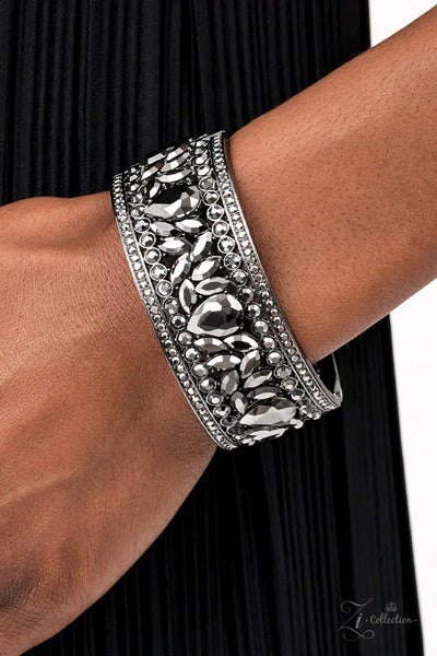 ZI BRACELET- After Party Powerhouse Black Bracelet-Jewelry-Paparazzi Accessories-Ericka C Wise, $5 Jewelry Paparazzi accessories jewelry ericka champion wise elite consultant life of the party fashion fix lead and nickel free florida palm bay melbourne