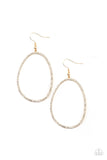 Oval-Ruled Gold Earrings-Jewelry-Paparazzi Accessories-Ericka C Wise, $5 Jewelry Paparazzi accessories jewelry ericka champion wise elite consultant life of the party fashion fix lead and nickel free florida palm bay melbourne