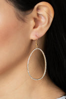 Oval-Ruled Gold Earrings-Jewelry-Paparazzi Accessories-Ericka C Wise, $5 Jewelry Paparazzi accessories jewelry ericka champion wise elite consultant life of the party fashion fix lead and nickel free florida palm bay melbourne