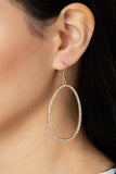 Oval-Ruled Gold Earrings-Jewelry-Paparazzi Accessories-Ericka C Wise, $5 Jewelry Paparazzi accessories jewelry ericka champion wise elite consultant life of the party fashion fix lead and nickel free florida palm bay melbourne