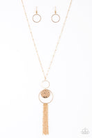 Faith Makes All Things Possible Gold Necklace-Jewelry-Paparazzi Accessories-Ericka C Wise, $5 Jewelry Paparazzi accessories jewelry ericka champion wise elite consultant life of the party fashion fix lead and nickel free florida palm bay melbourne