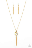 Elite Shine Gold Necklace-Jewelry-Paparazzi Accessories-Ericka C Wise, $5 Jewelry Paparazzi accessories jewelry ericka champion wise elite consultant life of the party fashion fix lead and nickel free florida palm bay melbourne