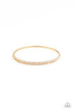 Sleek Sparkle Gold Bracelet-Jewelry-Paparazzi Accessories-Ericka C Wise, $5 Jewelry Paparazzi accessories jewelry ericka champion wise elite consultant life of the party fashion fix lead and nickel free florida palm bay melbourne
