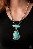 Rural Rapture Blue Necklace-Jewelry-Ericka C Wise, $5 Jewelry-Ericka C Wise, $5 Jewelry Paparazzi accessories jewelry ericka champion wise elite consultant life of the party fashion fix lead and nickel free florida palm bay melbourne