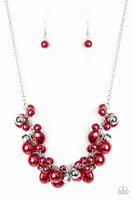 Battle of the Bombshells Red Necklace-Jewelry-Paparazzi Accessories-Ericka C Wise, $5 Jewelry Paparazzi accessories jewelry ericka champion wise elite consultant life of the party fashion fix lead and nickel free florida palm bay melbourne