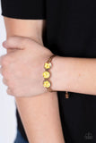 Prairie Persuasion Yellow Bracelet-Jewelry-Paparazzi Accessories-Ericka C Wise, $5 Jewelry Paparazzi accessories jewelry ericka champion wise elite consultant life of the party fashion fix lead and nickel free florida palm bay melbourne