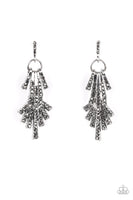 Fan of Glam Silver Earrings-Jewelry-Paparazzi Accessories-Ericka C Wise, $5 Jewelry Paparazzi accessories jewelry ericka champion wise elite consultant life of the party fashion fix lead and nickel free florida palm bay melbourne