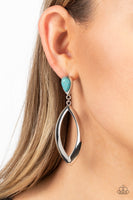 Artisan Anthem Blue Earrings-Jewelry-Paparazzi Accessories-Ericka C Wise, $5 Jewelry Paparazzi accessories jewelry ericka champion wise elite consultant life of the party fashion fix lead and nickel free florida palm bay melbourne