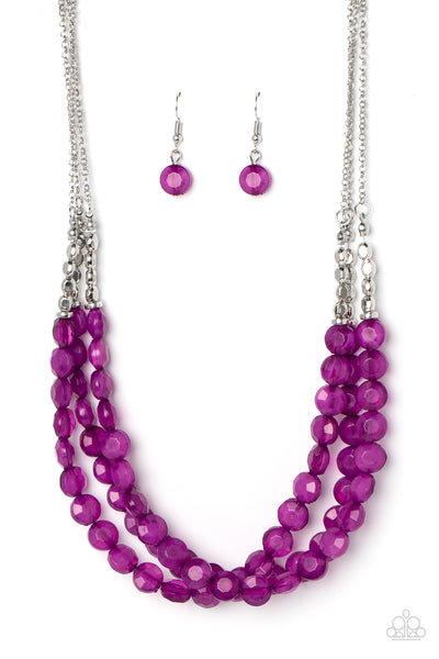 Pacific Picnic Purple Necklace-Jewelry-Paparazzi Accessories-Ericka C Wise, $5 Jewelry Paparazzi accessories jewelry ericka champion wise elite consultant life of the party fashion fix lead and nickel free florida palm bay melbourne