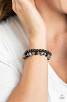 Cactus Quest Black Bracelet-Jewelry-Paparazzi Accessories-Ericka C Wise, $5 Jewelry Paparazzi accessories jewelry ericka champion wise elite consultant life of the party fashion fix lead and nickel free florida palm bay melbourne