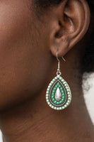 Beaded Bonanza Green Earrings-Jewelry-Paparazzi Accessories-Ericka C Wise, $5 Jewelry Paparazzi accessories jewelry ericka champion wise elite consultant life of the party fashion fix lead and nickel free florida palm bay melbourne