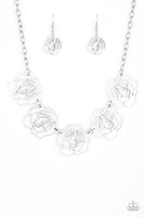 Budding Beauty Silver Necklace-Jewelry-Paparazzi Accessories-Ericka C Wise, $5 Jewelry Paparazzi accessories jewelry ericka champion wise elite consultant life of the party fashion fix lead and nickel free florida palm bay melbourne