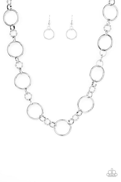 Classic Combo Silver Necklace-Jewelry-Paparazzi Accessories-Ericka C Wise, $5 Jewelry Paparazzi accessories jewelry ericka champion wise elite consultant life of the party fashion fix lead and nickel free florida palm bay melbourne