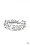 Crystal Crush Silver Bracelet-Jewelry-Paparazzi Accessories-Ericka C Wise, $5 Jewelry Paparazzi accessories jewelry ericka champion wise elite consultant life of the party fashion fix lead and nickel free florida palm bay melbourne