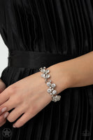 Old Hollywood White Bracelet-Ericka C Wise, $5 Jewelry-Ericka C Wise, $5 Jewelry Paparazzi accessories jewelry ericka champion wise elite consultant life of the party fashion fix lead and nickel free florida palm bay melbourne