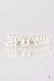 Romantic Redux White Bracelet-Ericka C Wise, $5 Jewelry-Ericka C Wise, $5 Jewelry Paparazzi accessories jewelry ericka champion wise elite consultant life of the party fashion fix lead and nickel free florida palm bay melbourne