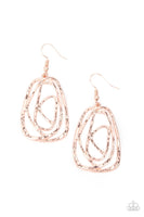 Artisan Relic Rose Gold Earrings-Jewelry-Paparazzi Accessories-Ericka C Wise, $5 Jewelry Paparazzi accessories jewelry ericka champion wise elite consultant life of the party fashion fix lead and nickel free florida palm bay melbourne