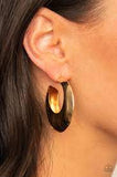 Chic Cresento Gold Hoop Earring-Jewelry-Paparazzi Accessories-Ericka C Wise, $5 Jewelry Paparazzi accessories jewelry ericka champion wise elite consultant life of the party fashion fix lead and nickel free florida palm bay melbourne