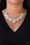 Knockout Queen White Necklace-Jewelry-Paparazzi Accessories-Ericka C Wise, $5 Jewelry Paparazzi accessories jewelry ericka champion wise elite consultant life of the party fashion fix lead and nickel free florida palm bay melbourne