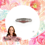 Locked in Luster Red Bracelet-Jewelry-Paparazzi Accessories-Ericka C Wise, $5 Jewelry Paparazzi accessories jewelry ericka champion wise elite consultant life of the party fashion fix lead and nickel free florida palm bay melbourne